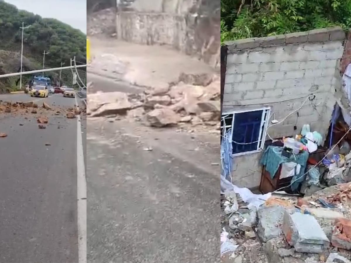 Por fuertes lluvias colapsan viviendas y se registran derrumbes en Santa Marta