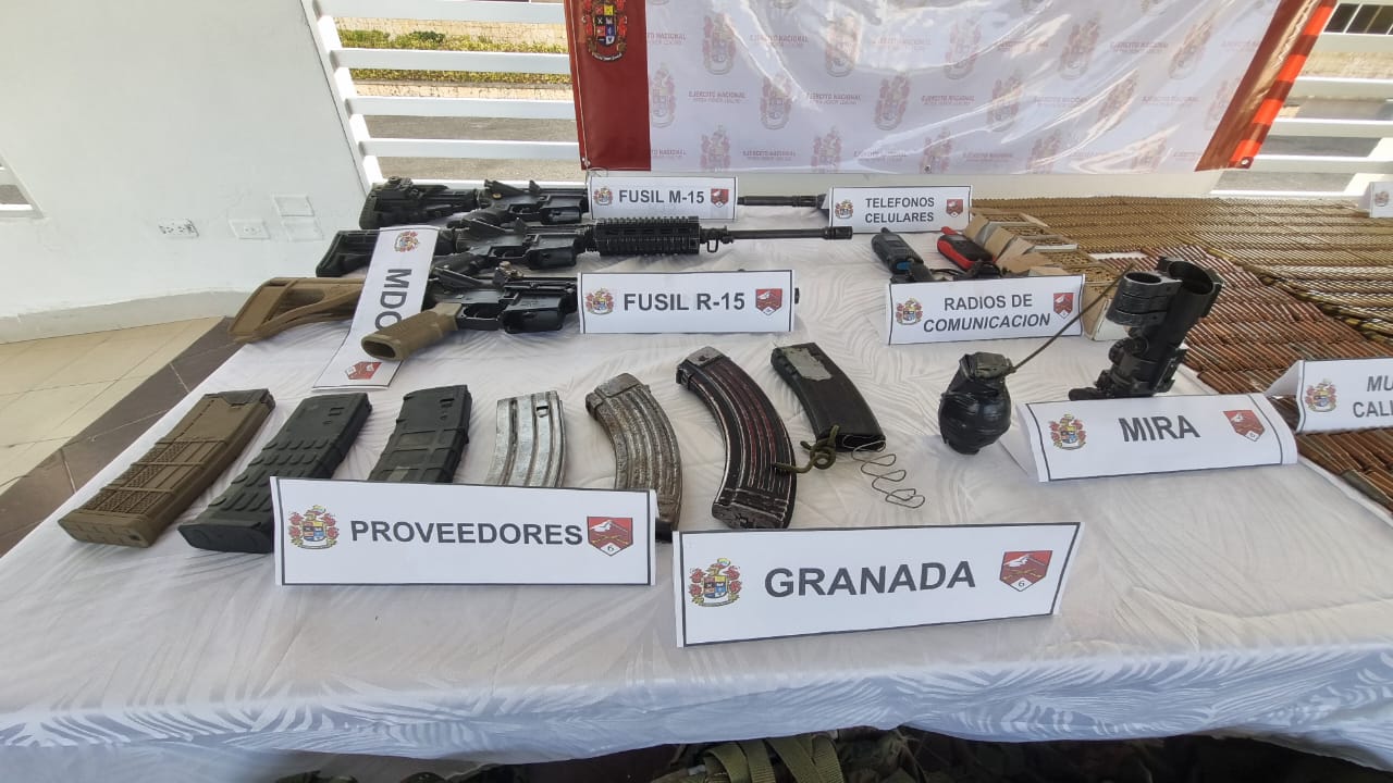 El Ejército Nacional alcanzó en 2025 la mayor incautación de armamento de los últimos diez años