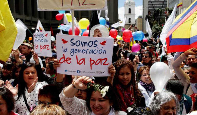 Colombianos celebran premio Nobel de Paz