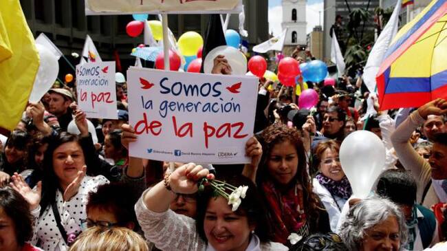 Colombianos celebran premio Nobel de Paz