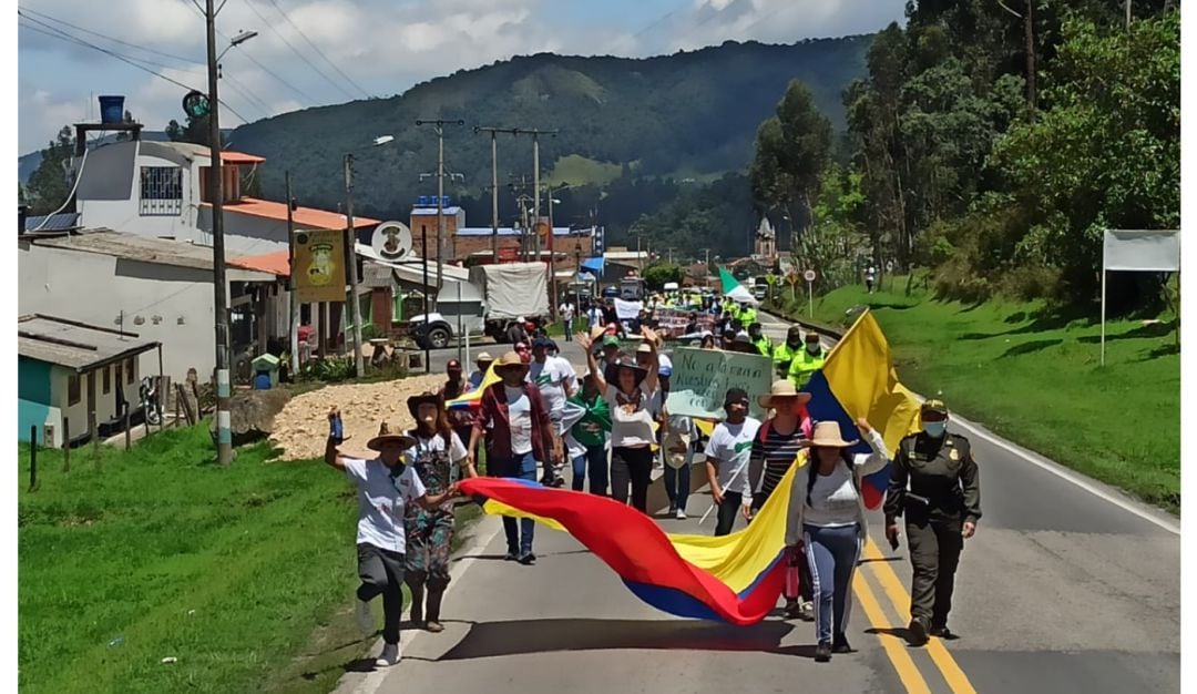 Movilización en Arcabuco. 