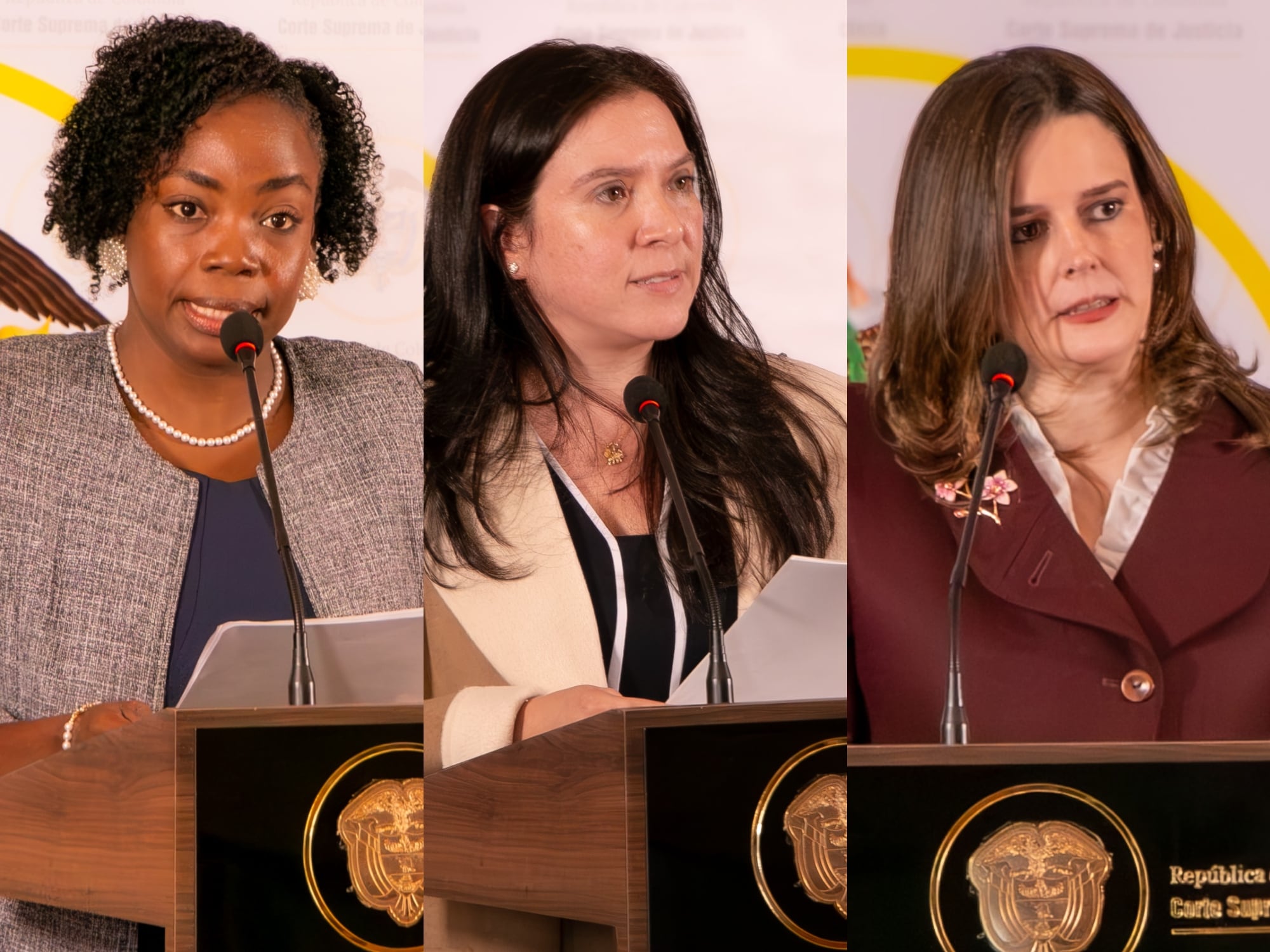 Lisneider Hinestroza Cuesta, Myriam Carolina Martínez Y Lina Marcela Escobar, ternadas para ser magistradas de la Corte Constitucional. Foto: Corte Suprema