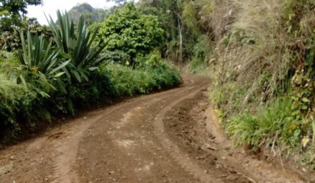 Una de las vías de la zona rural del municipio de Fresno. 