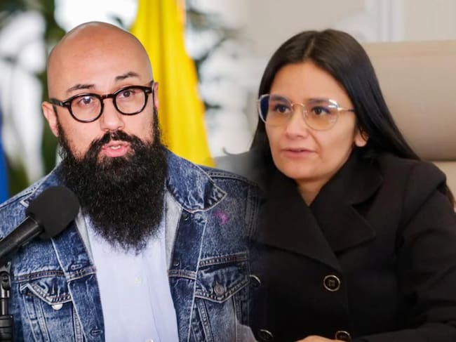 Carlos Carrillo, director de la UNGRD y Angie Rodríguez, directora del Fondo de Adaptación