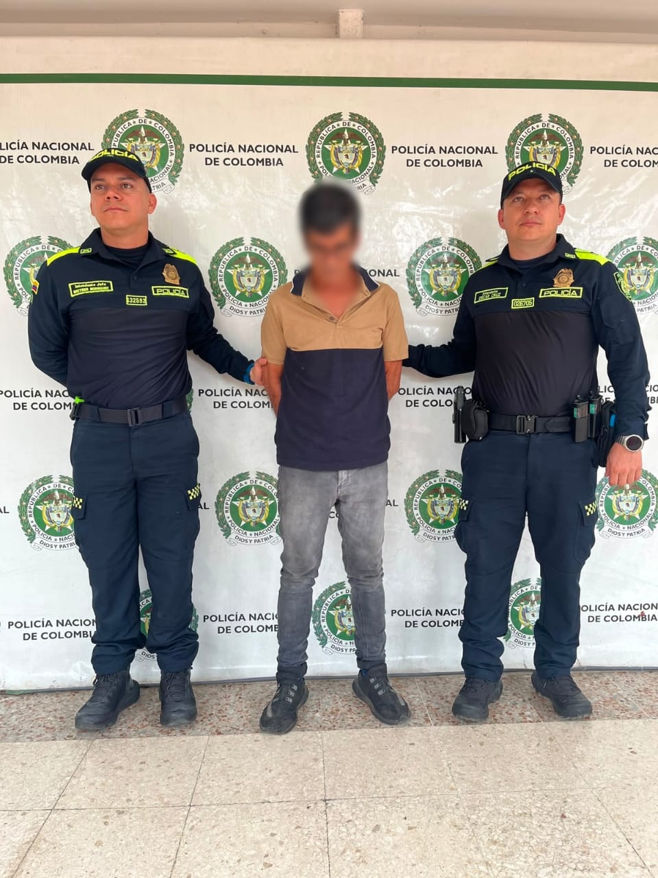 Fue dejado a disposición de la autoridad judicial competente. Foto policía Neiva.