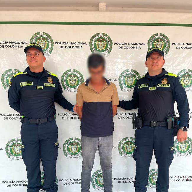 Fue dejado a disposición de la autoridad judicial competente. Foto policía Neiva.