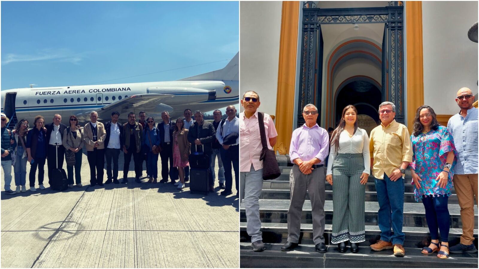 Delegaciones de paz del Gobierno colombiano y el ELN