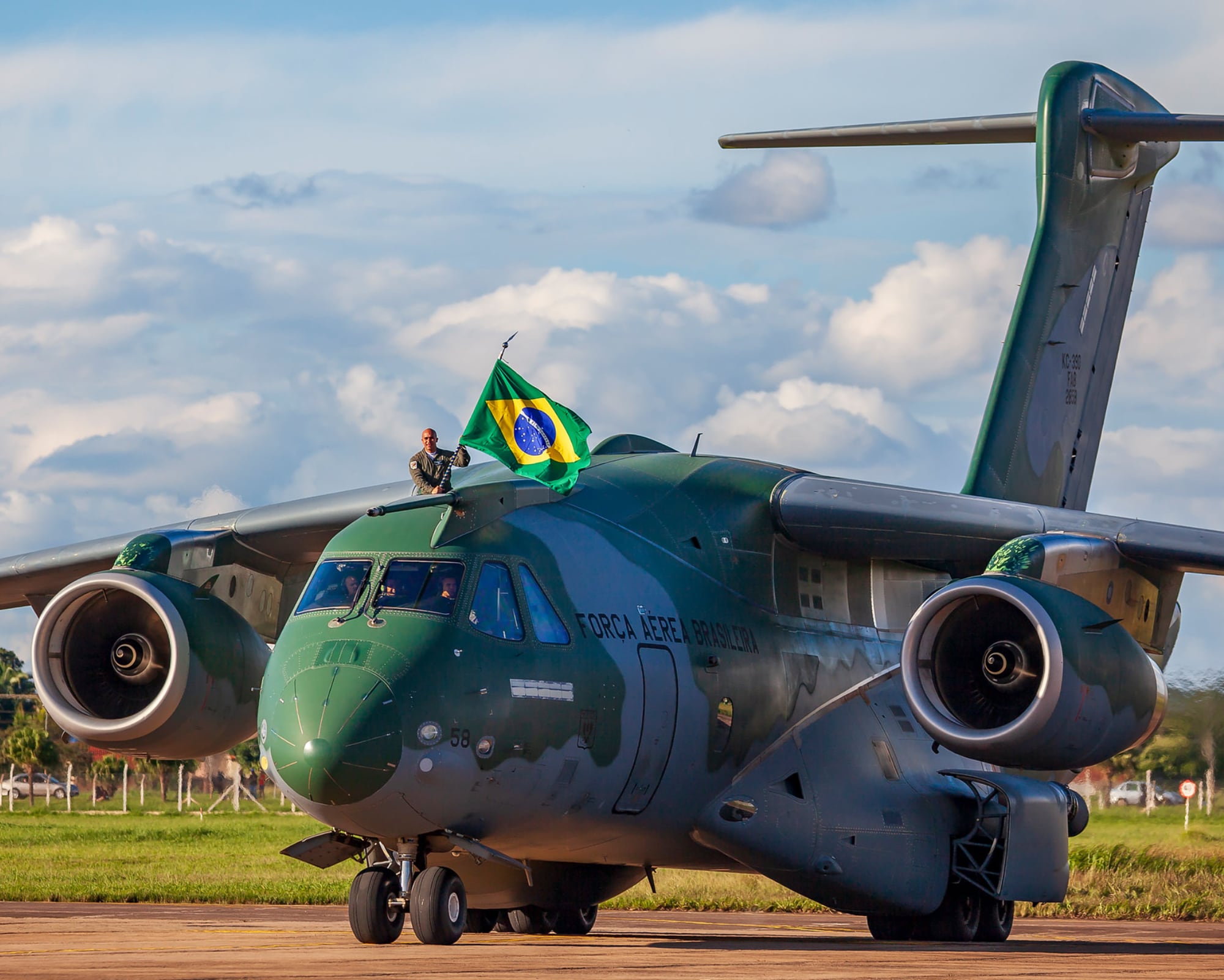 El avión de la Fuerza Aérea brasileña llegará a la ciudad de Pereira el 21 de agosto. 
(Foto:   Cortesía Fuerza Aérea de Brasil)