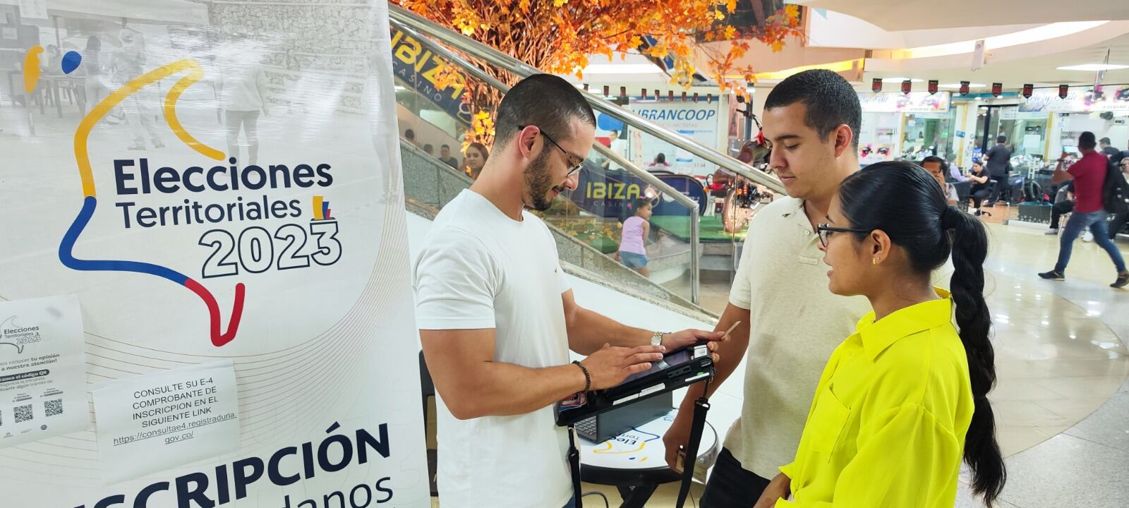 Puntos de inscripción de cédulas en centros comerciales de Pereira - Registraduría Nacional del Estado Civil.