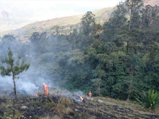Incendio forestal en Samacá, Boyacá, afectó a 30 hectáreas de vegetación