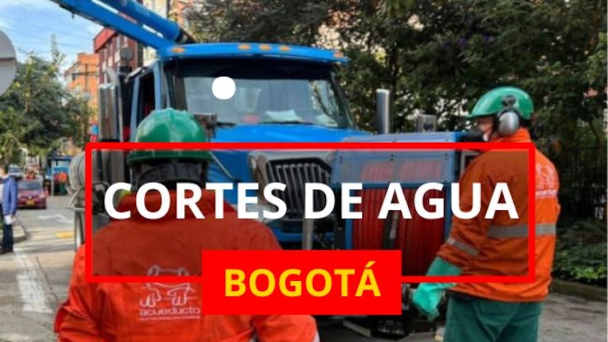 Cortes de agua en Bogotá: localidades y barrios que no tendrán servicio el 30 de junio al 2 de julio