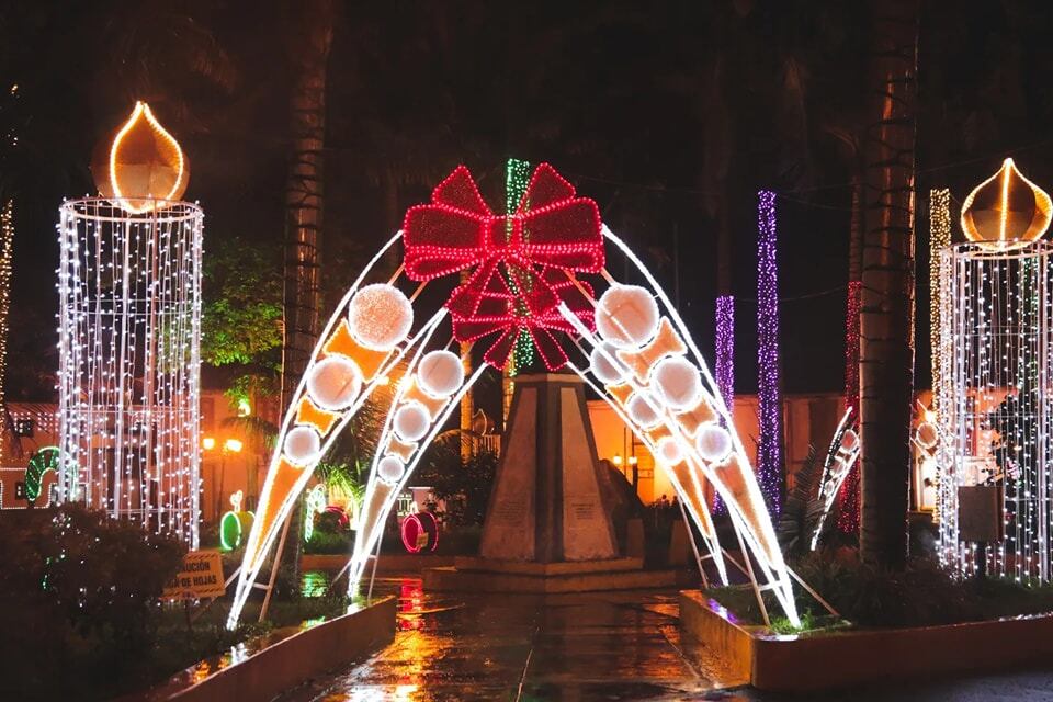 Alumbrado navideño plaza principal Salento, Quindío. Foto Cortesía Alcaldía de Salento