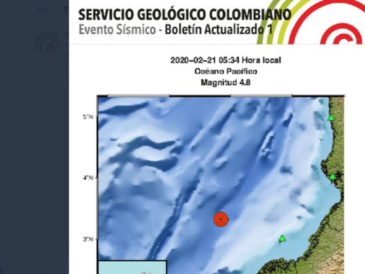 Sismo en la madrugada en el Pacífico no representa riesgo de tsunami