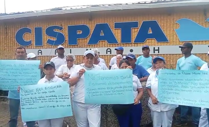 Trabajadores del Cispata Marina Hotel denuncian que no les pagan sus salarios desde hace seis meses.