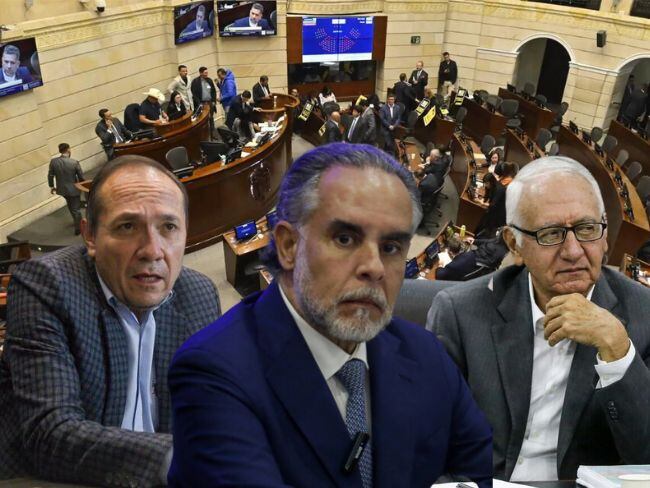 Ministros del Interior, Salud y Trabajo (imágenes tomadas de Colprensa).