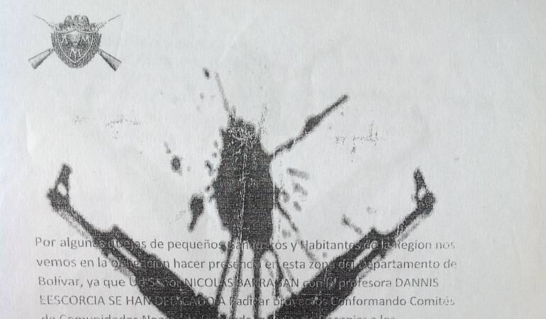 El escrito intimidatorio circula en poblaciones limítrofes entre los dos países.  