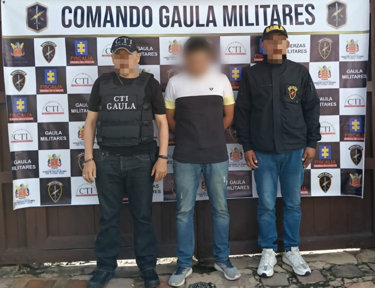 El capturado por el Gaula Militar de Boyacá en el municipio de Villa de Leyva, fue puesto a disposición de las autoridades competentes / Foto: Gaula Militar