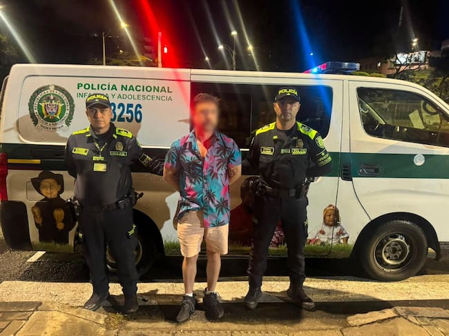 Capturado extranjero por delito sexual con menor de edad en Medellín. Foto: Cortesía MEVAL