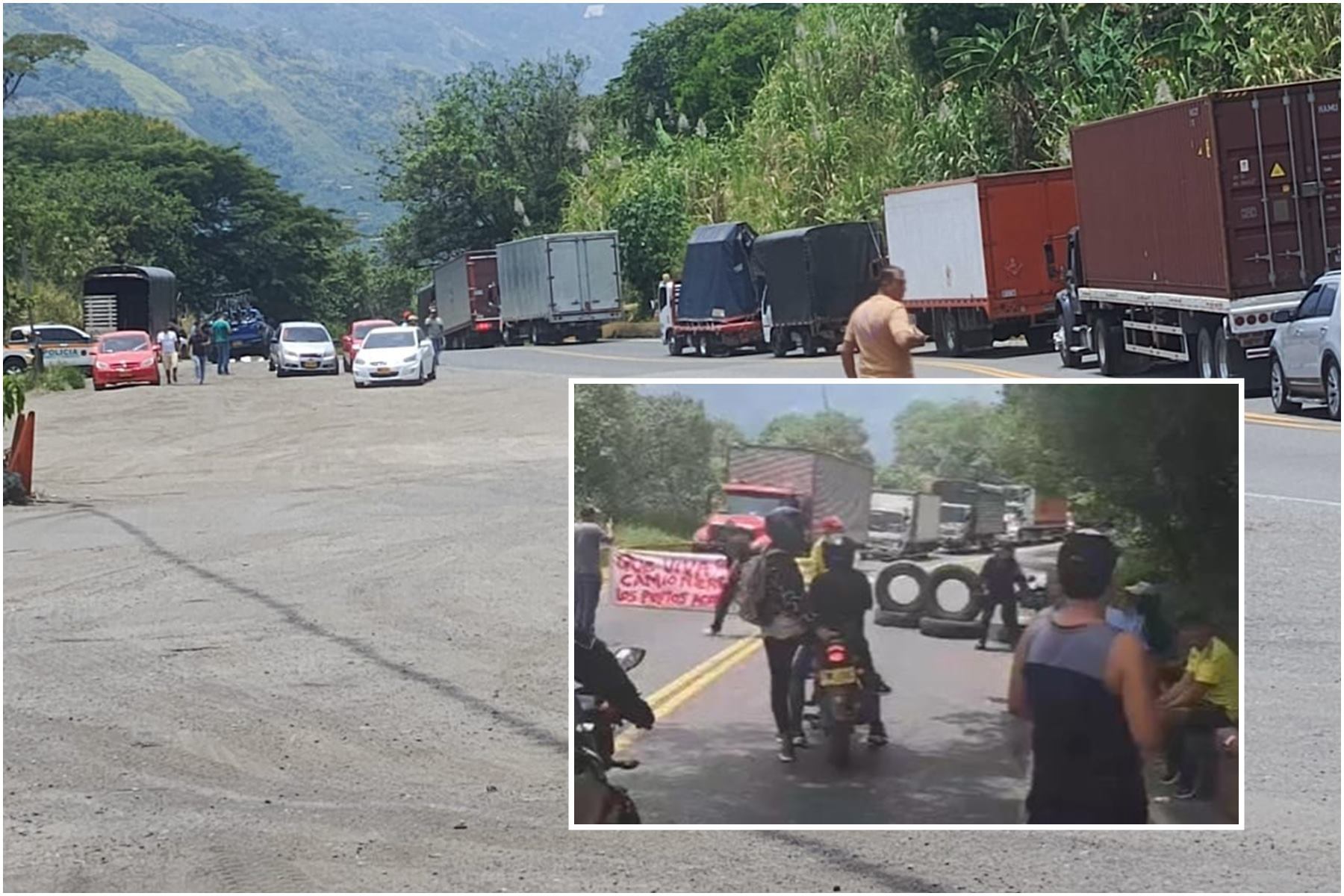 Bloqueo vía Ibagué - Calarcá