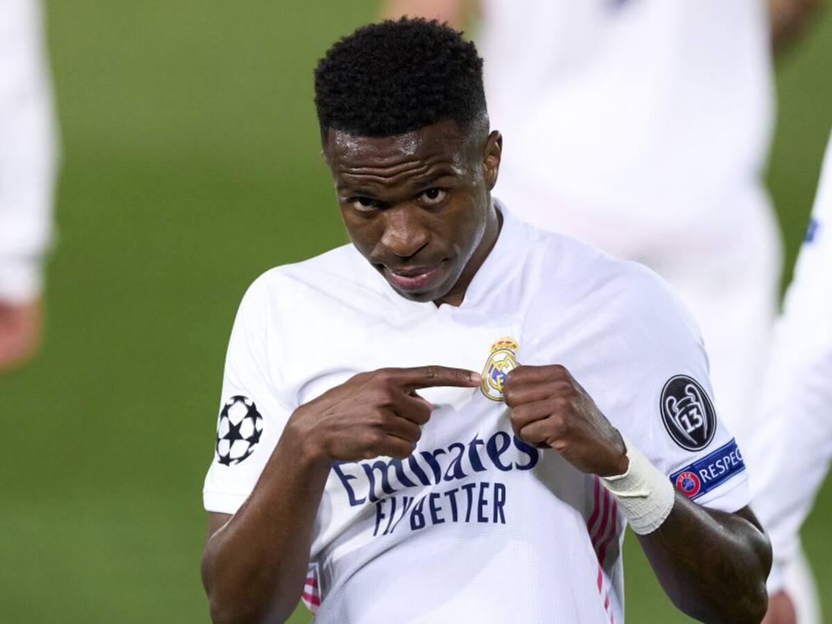 Doblete de Vinicius Jr le dio ventaja a Real Madrid en serie ante Liverpool