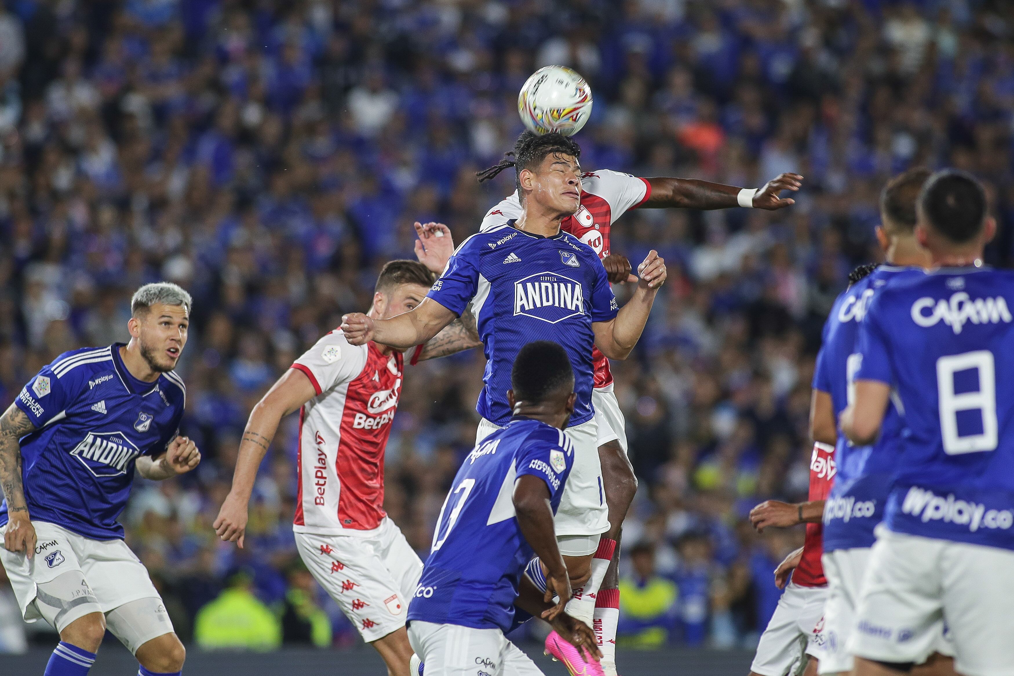 Clásico capitalino entre Millonarios e Independiente Santa Fe.(Colprensa - John Paz)