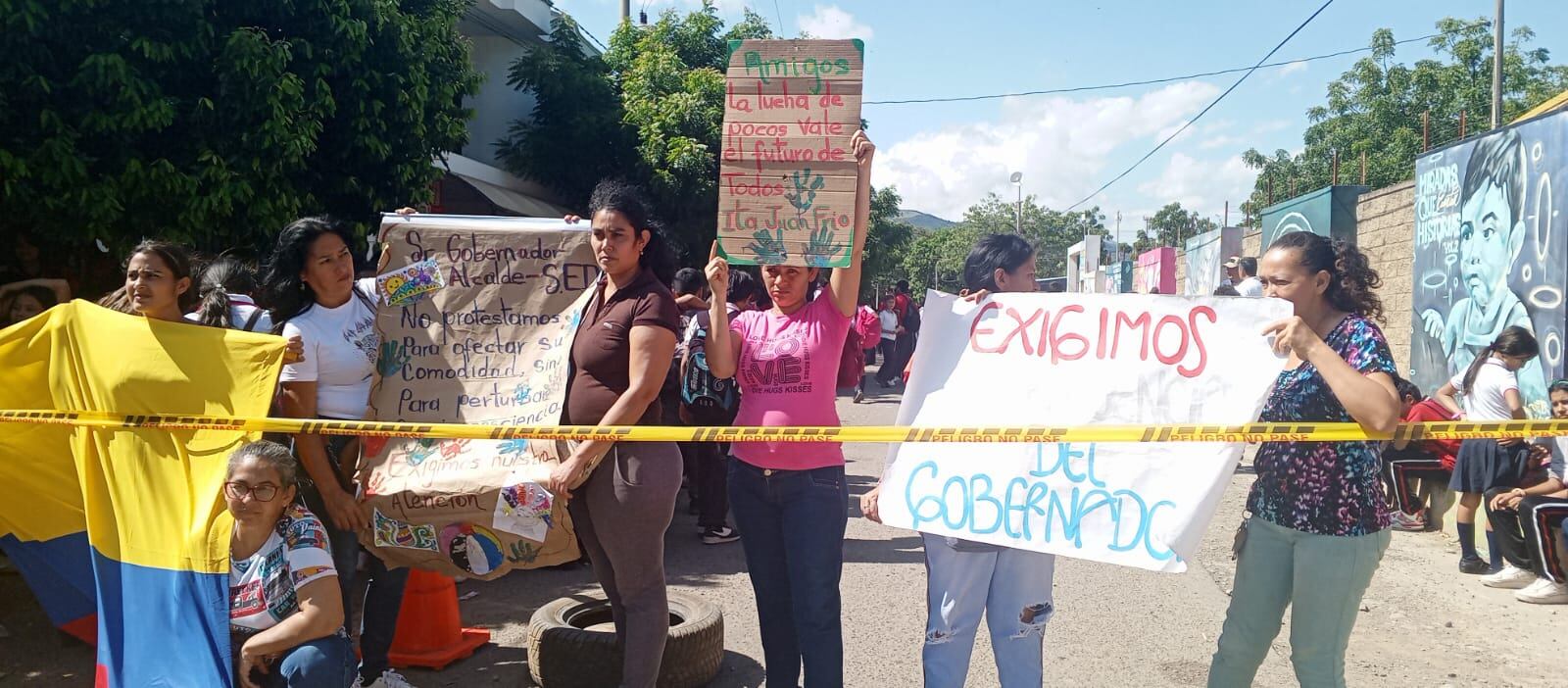 Protesta Instituto Técnico Agropecuario Juan Frío / Foto: Cortesía
