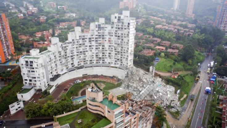 Instalan explosivos para implosión del Edificio Space