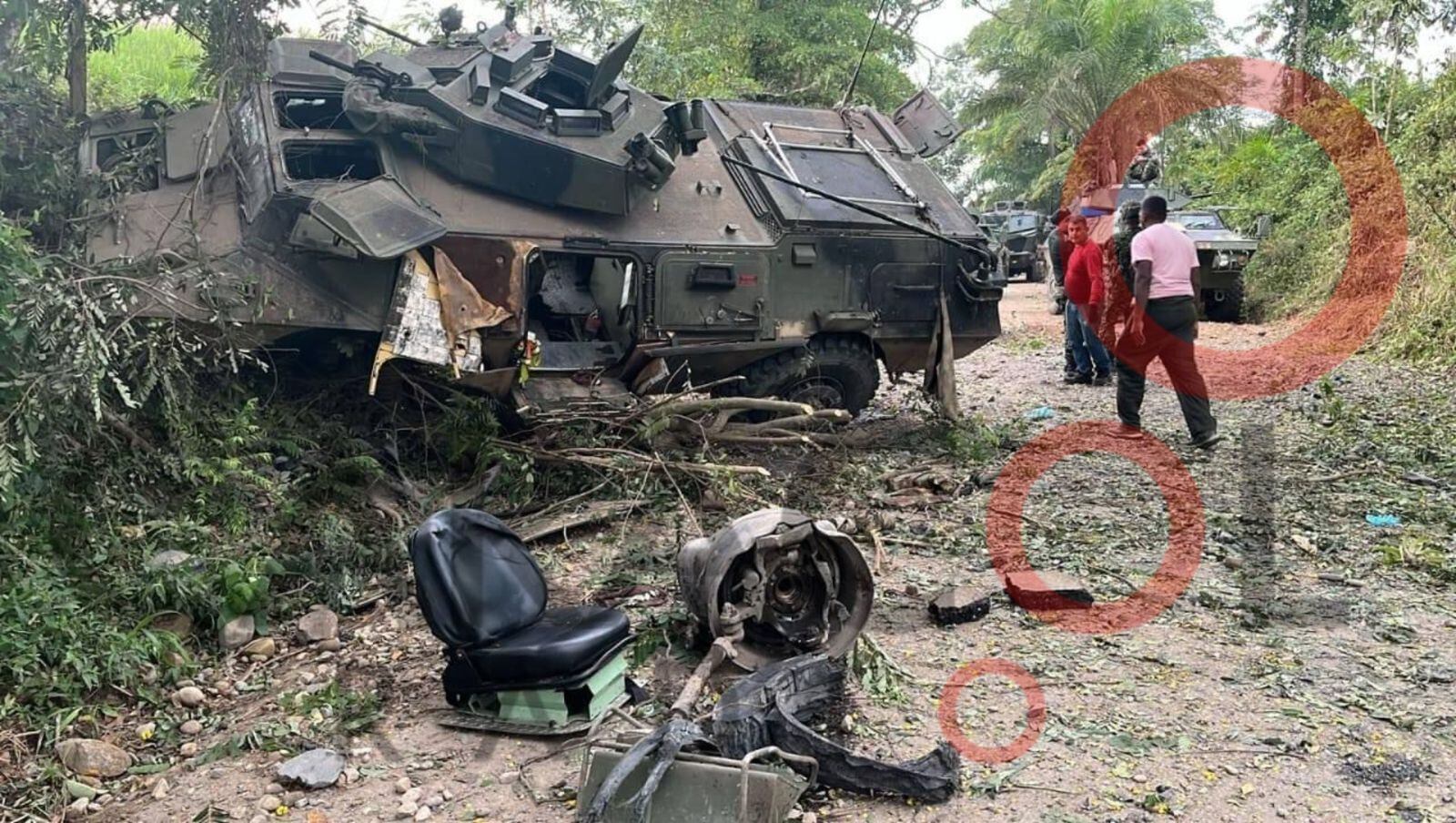 Atentado con explosivos en la vía Cúcuta -  Tibú. / Foto: Cortesía.