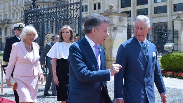 Llegada del Príncipe de Gales y la Duquesa de Cornualles a la Casa de Nariño. Foto: Presidencia.