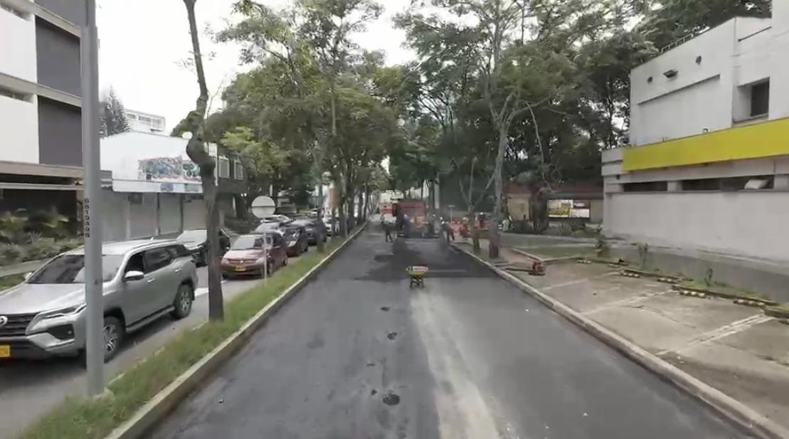 Alcaldía de Bucaramanga interviene malla vial: van más de 4 mil m² intervenidos. Foto: Alcaldía de Bucaramanga. 