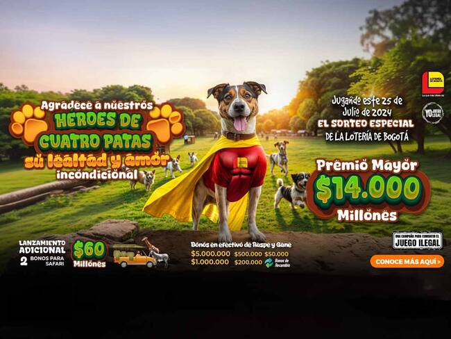 Gane $14.000 millones con el Sorteo Especial de la Lotería de Bogotá este 25 de Julio
