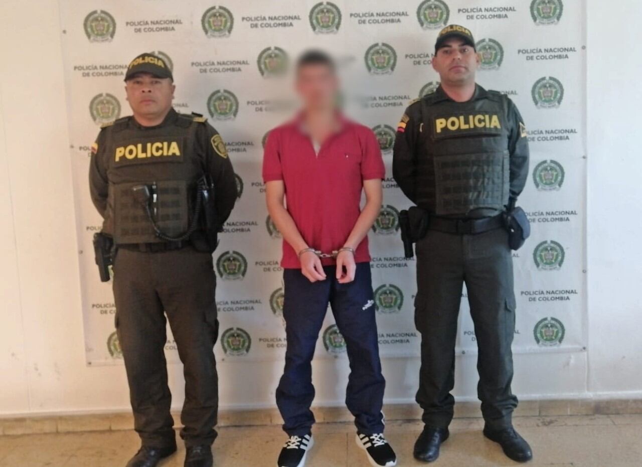 Agredió a su tía con un machete- foto policía Antioquia