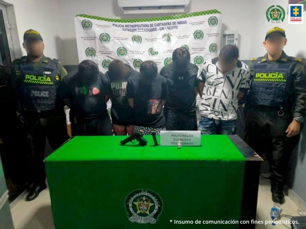 Cárcel para los seis presuntos integrantes de banda ‘Los Rolex’ en Cartagena