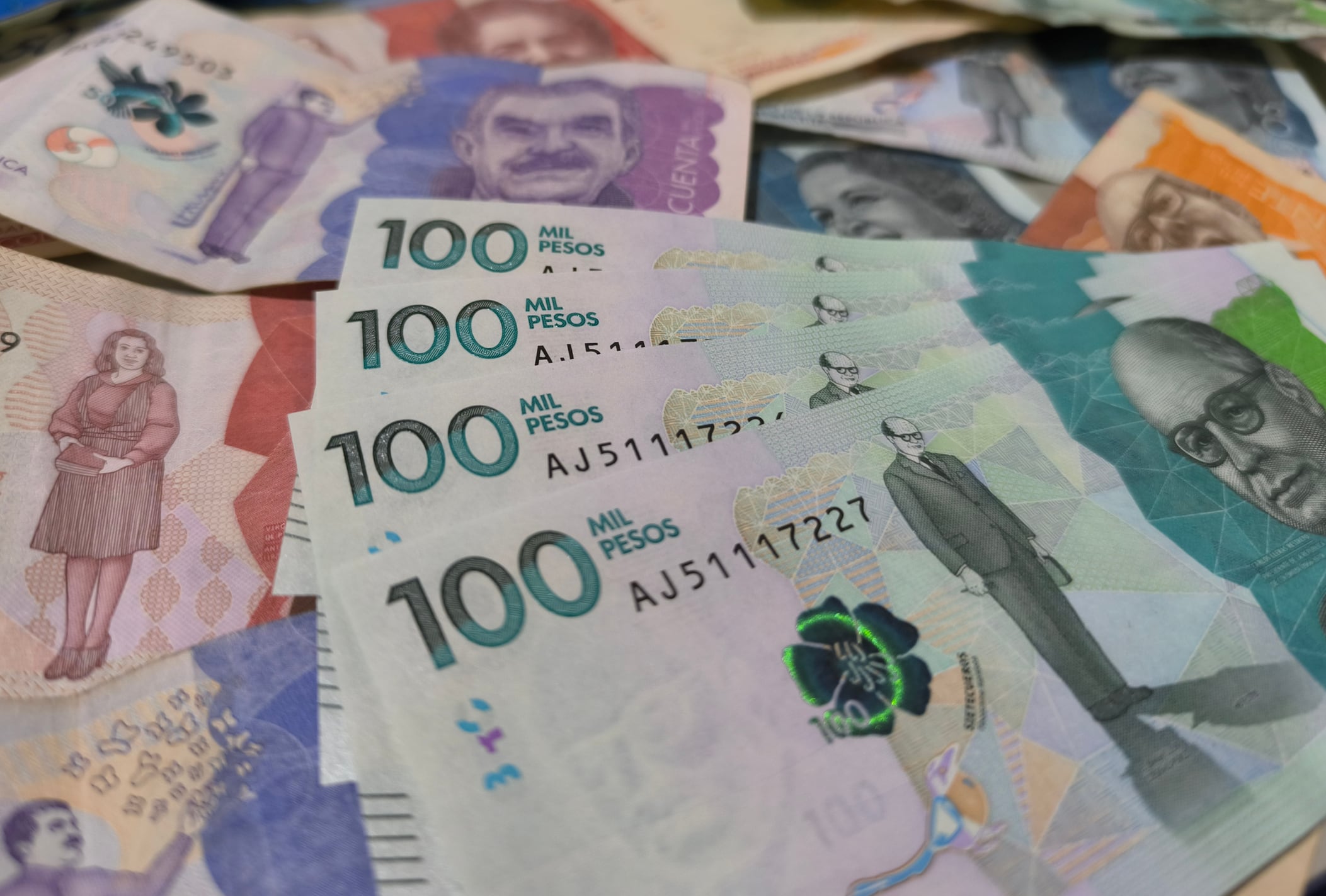 Dinero colombiano. Foto: Getty Images