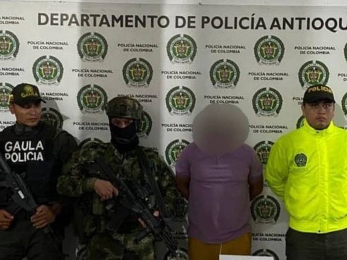 Autoridades reportaron la captura de alias “Betancur” en Antioquia