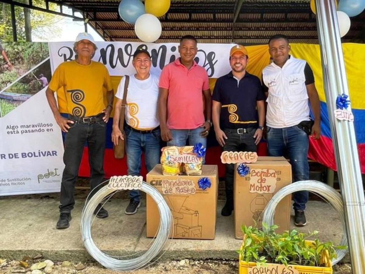 Familias de Bolívar recibieron insumos de Sustitución de Cultivos Ilícitos