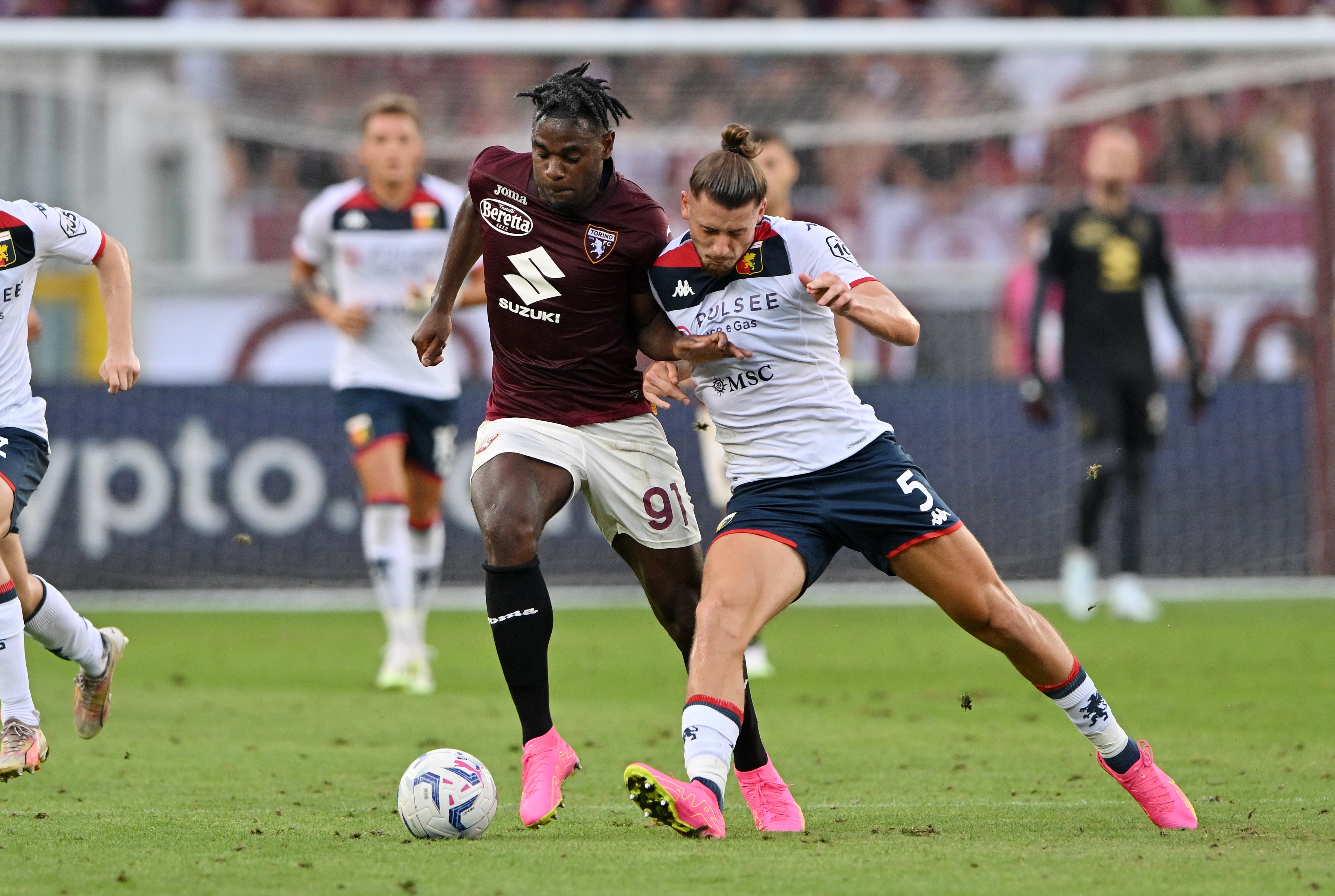 Duván Zapata en su primer partido con el Torino. (Photo by Chris Ricco/Getty Images)