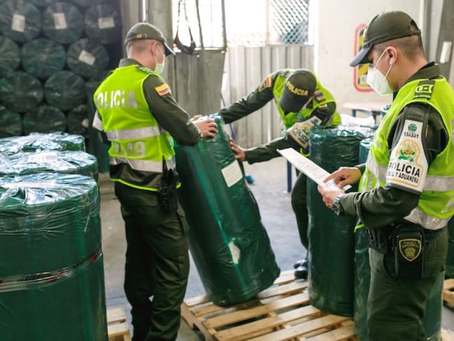 Cargamento de telas de 300 millones de pesos, aprehendido en Cartagena