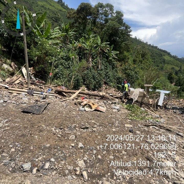 Casas afectadas en Dabeiba- foto alcaldía