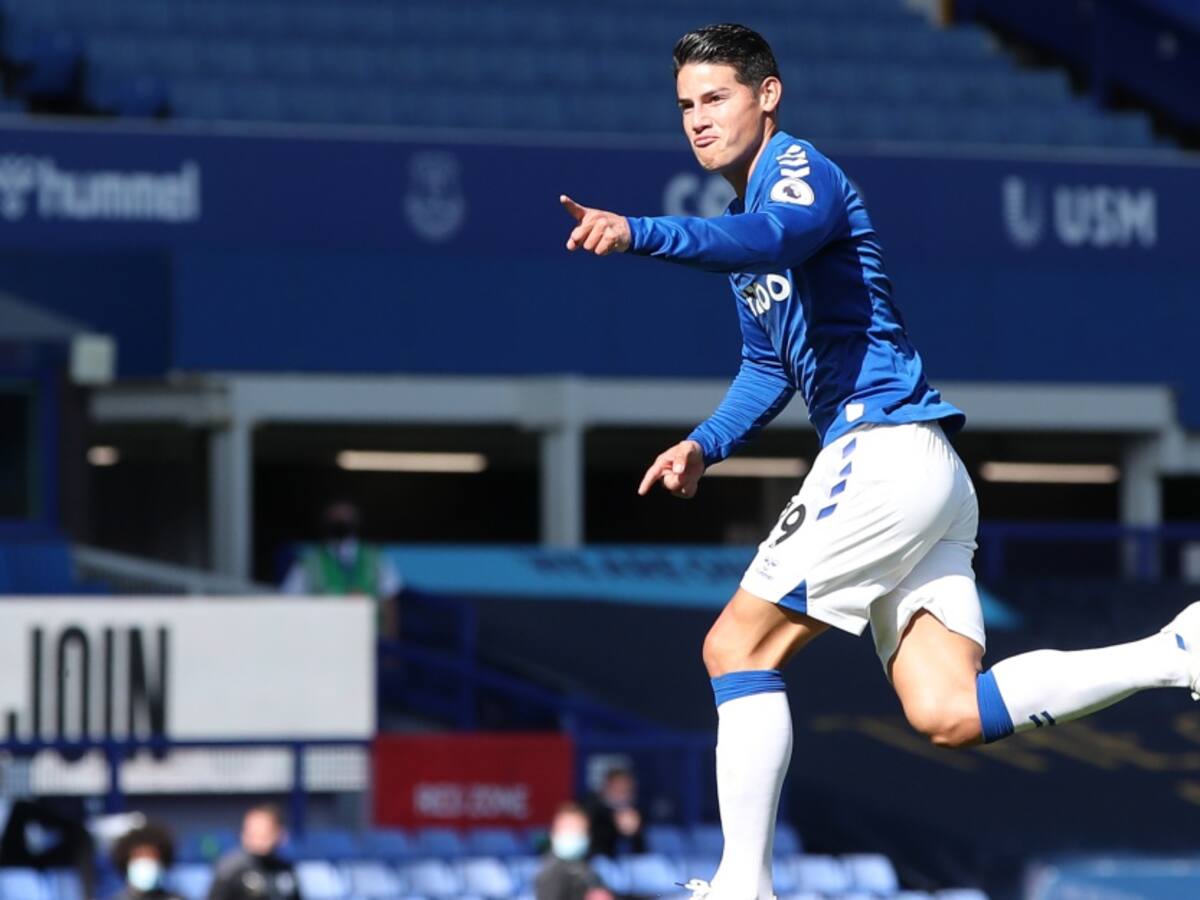 James debuta en Goodison Park con gol y asistencia en el Everton