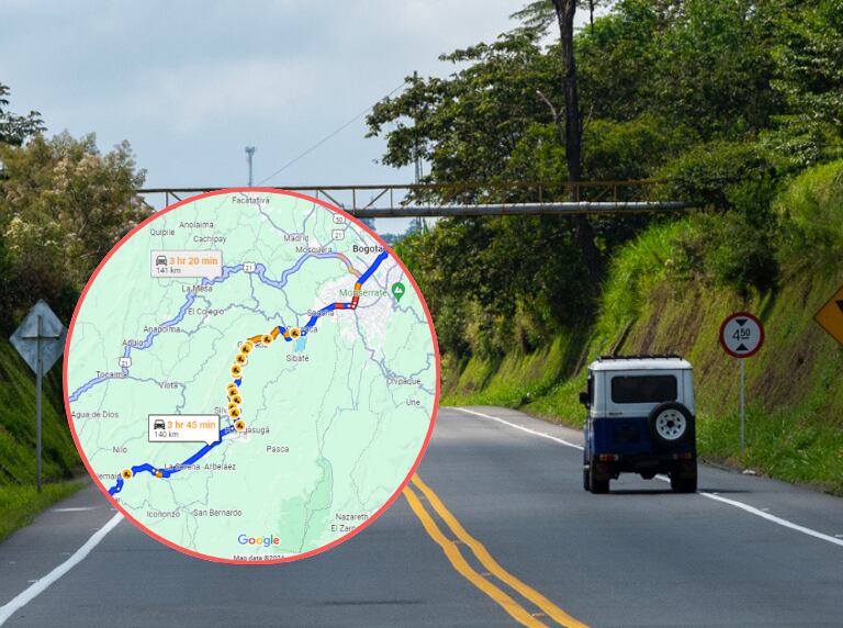 Carro andando en carretera de Colombia (Getty Images)