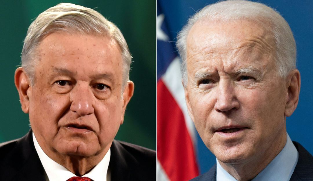 Los presidentes Andrés Manuel López Obrador (izq) y Joe Biden (der)