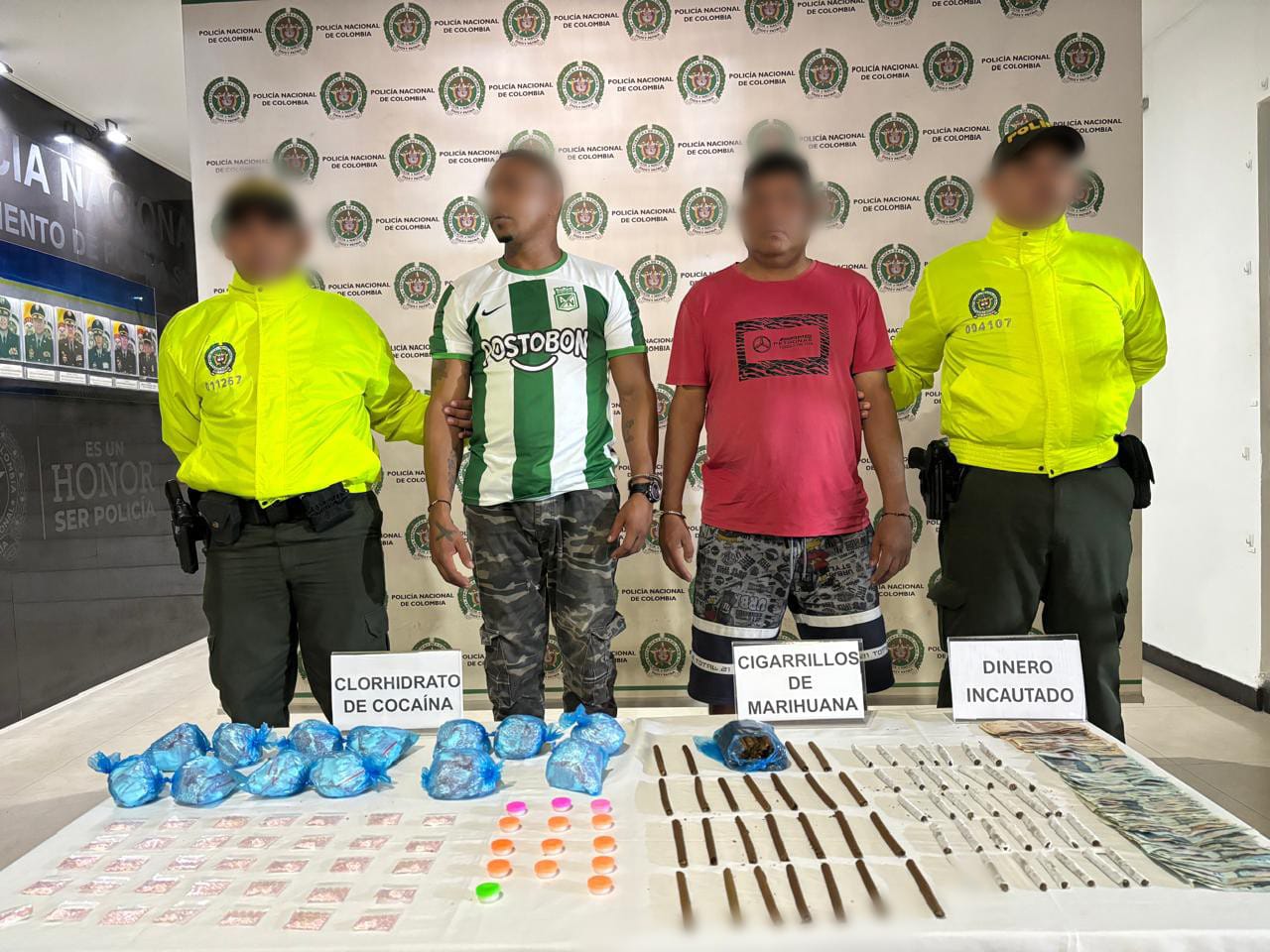 Capturan a los presuntos traficantes de estupefacientes alias El Gordo y Alias El Viejo en Sincelejo