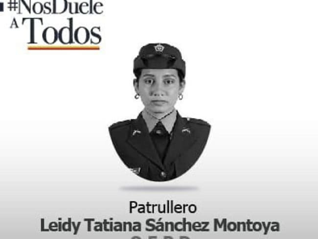 Patrullera Leidy Sánchez Montoya.