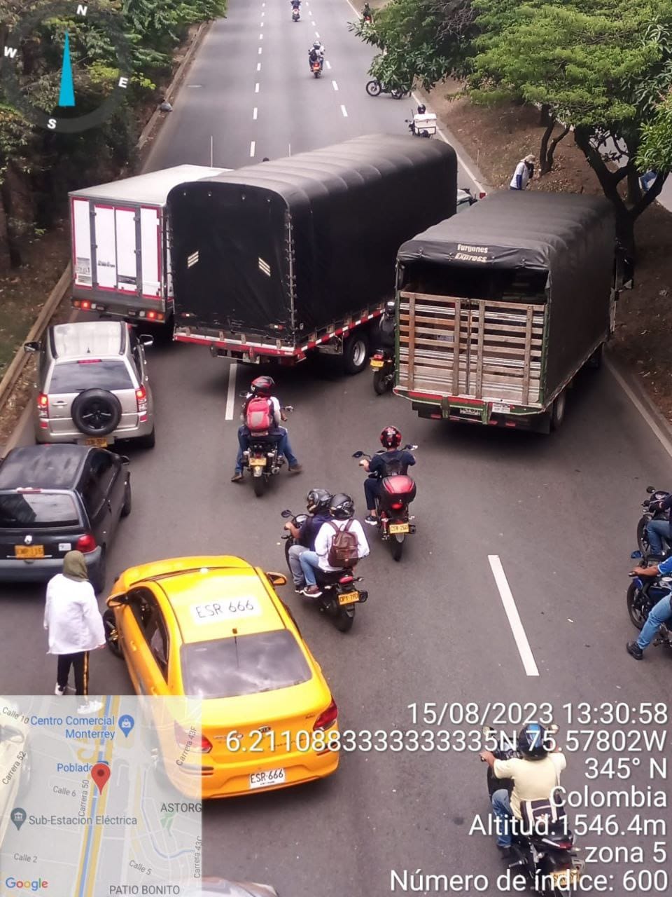 Bloqueo de vías en Medellín- foto cortesía