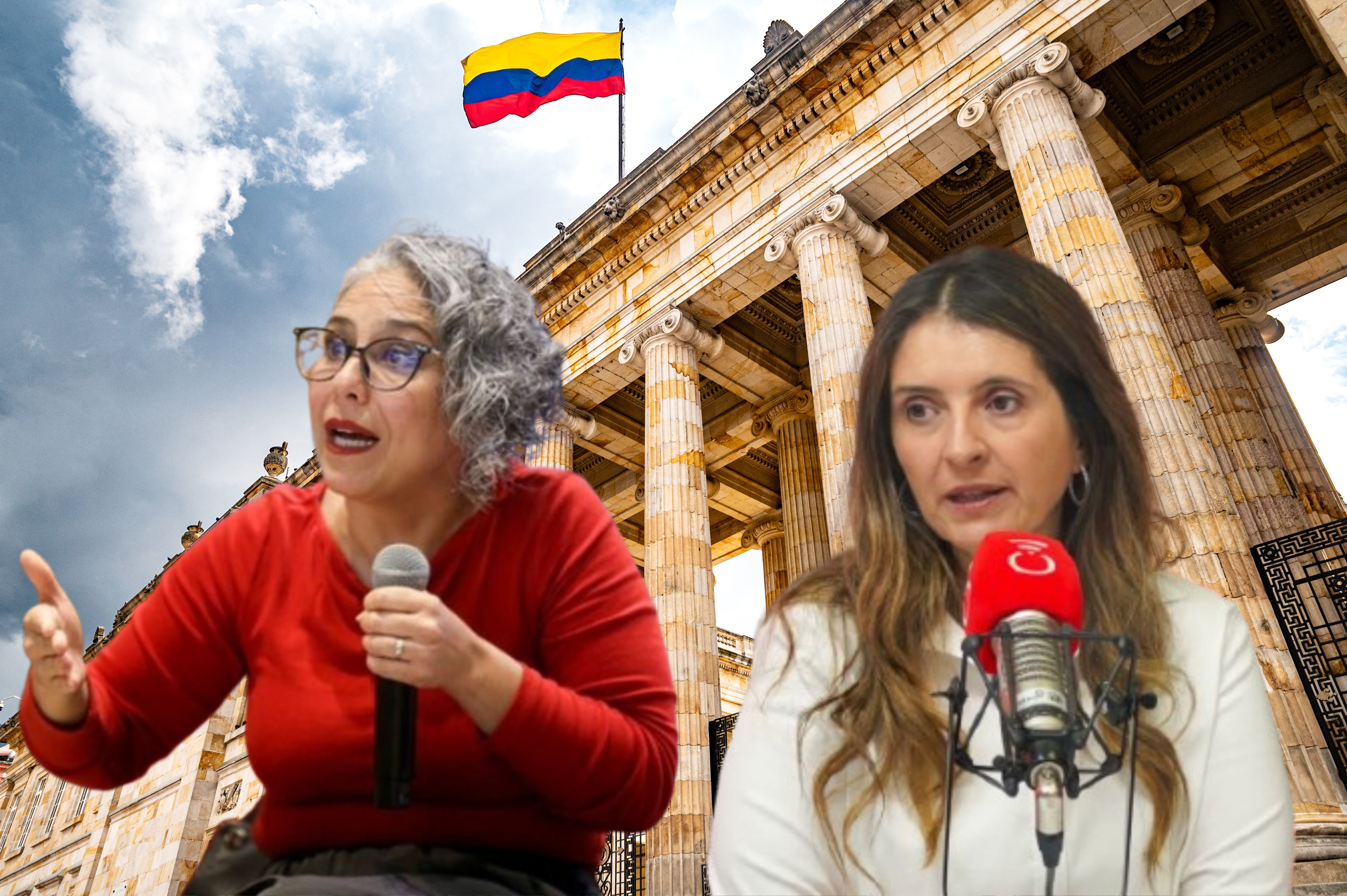 Imagen de referencia. Edificio de gobierno: Getty Images / María Jose Pizarro: Colprensa / Paloma Valencia: Caracol Radio.