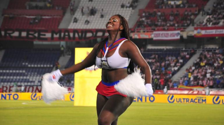 Shirley Salgado porrista del Junior de Barranquilla.