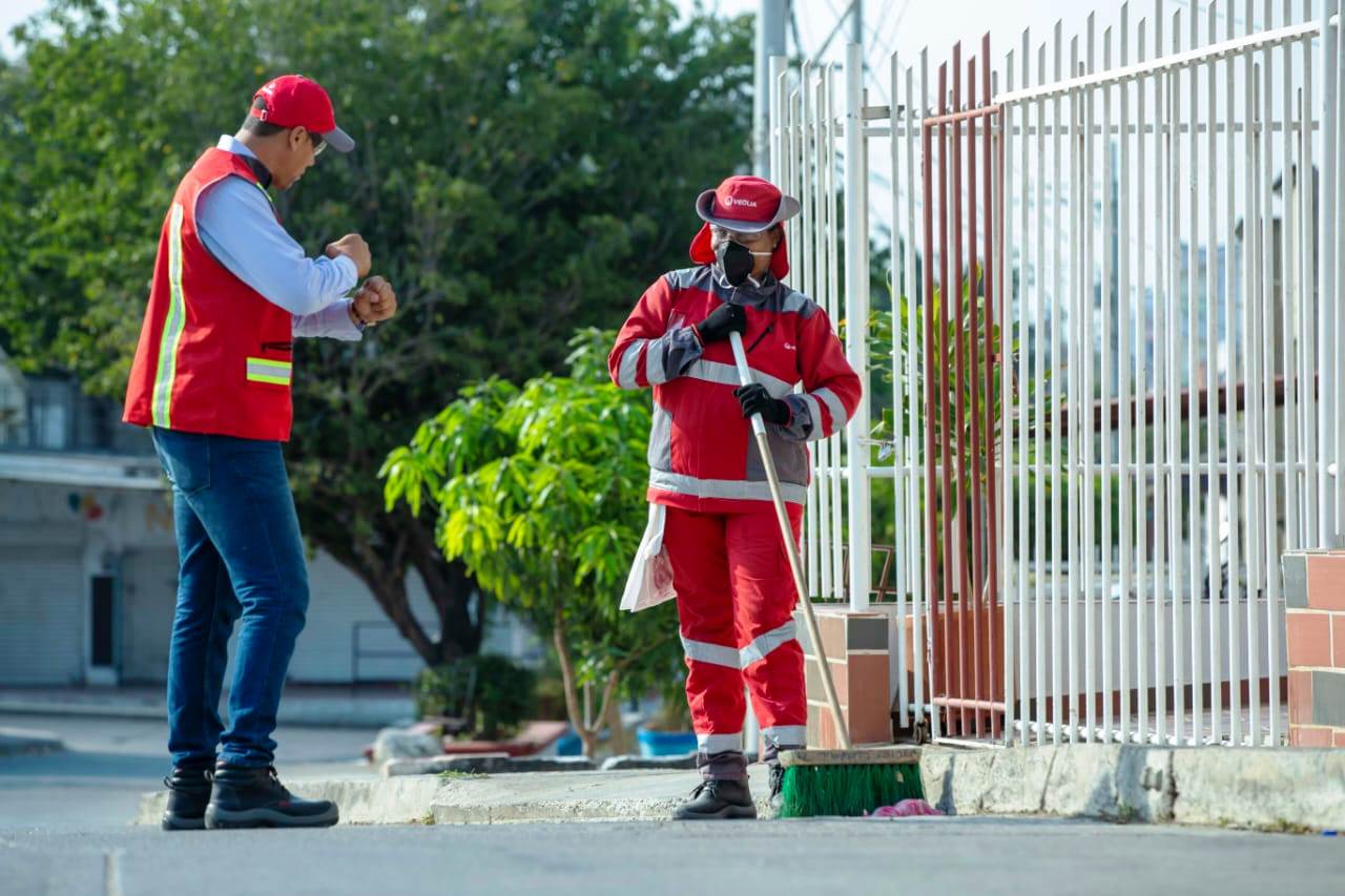 Por temporada decembrina, Veolia duplicó jornadas de limpieza en el centro de Cúcuta. / Foto: Archivo.