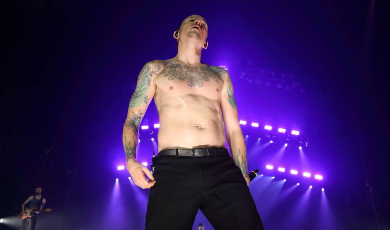 Chester Bennington, en El O2 Arena el 3 de julio de 2017 en Londres, Inglaterra.