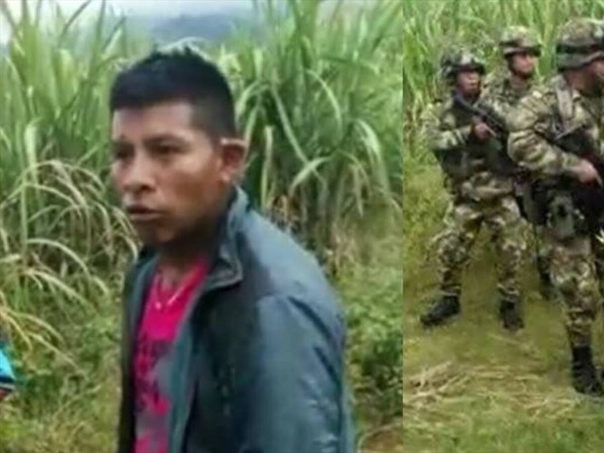 Capturado indígena que amenazó con machete a un soldado en Cauca